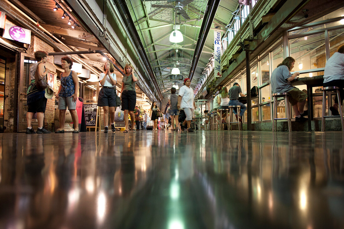 People shopping at Chelsea market, New York, USA