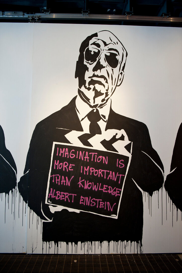 Imitation of painting tools at Mr Brainwash Exhibition in New York, USA