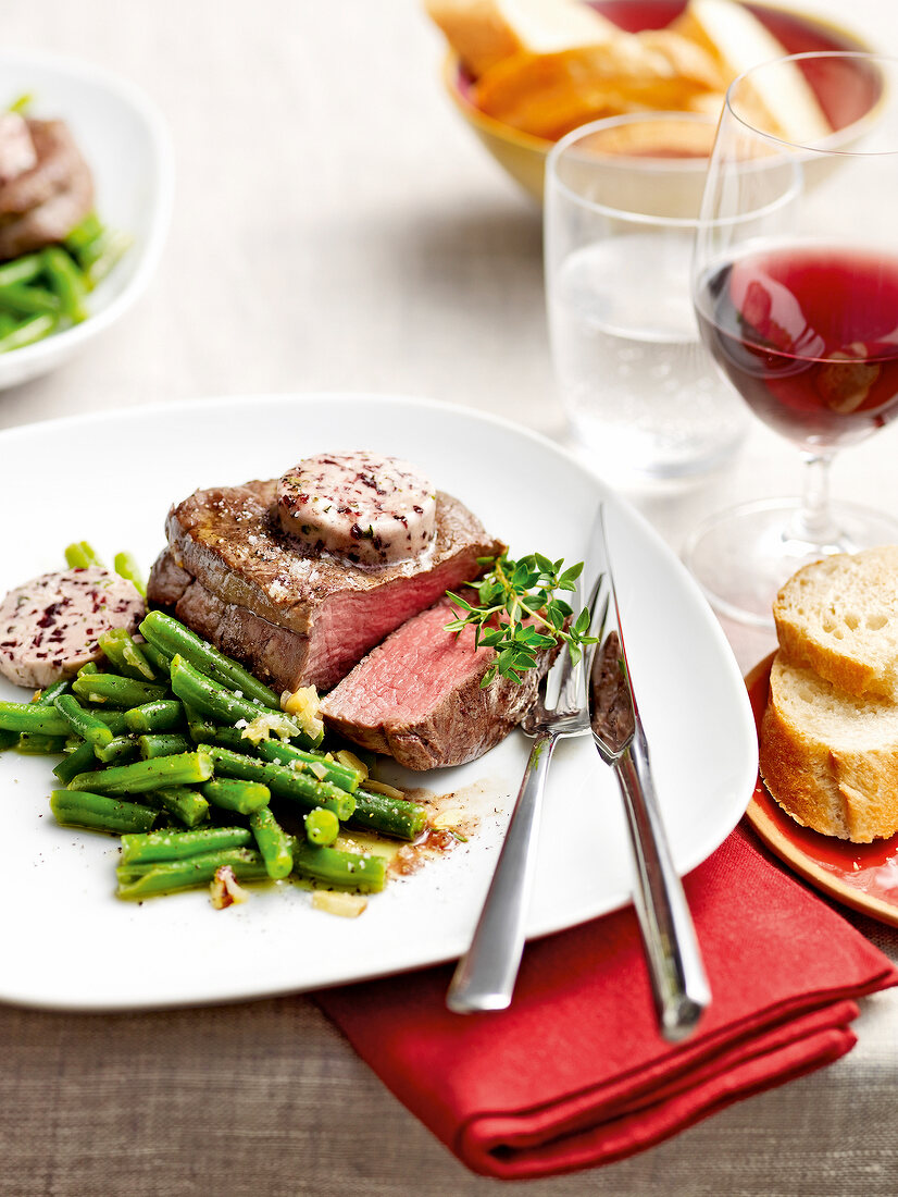 Was koche ich.. Pfeffersteak mit Schalottenbutter