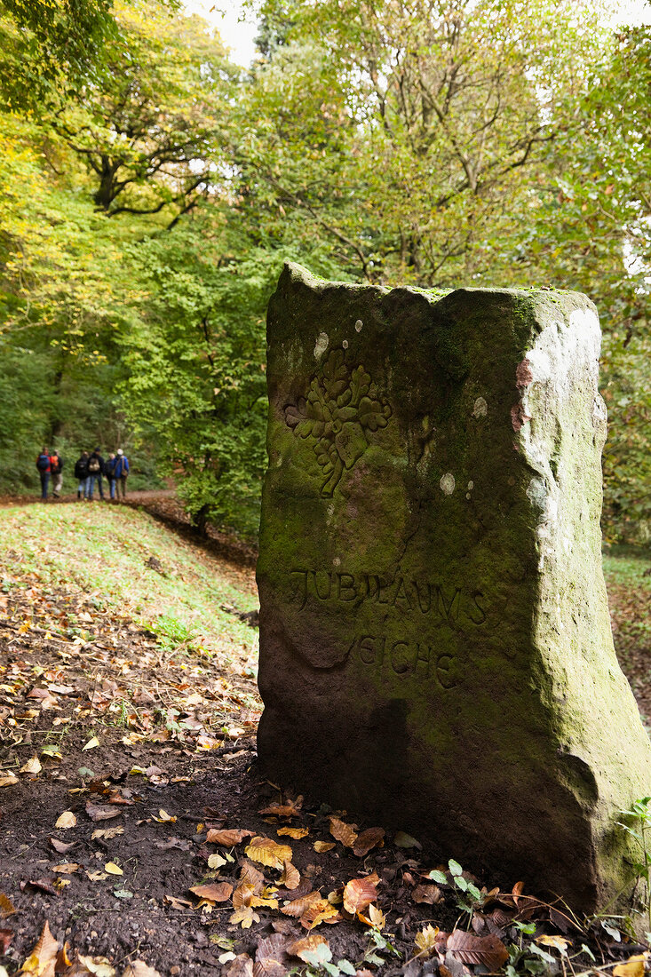 View of stones and Philosophers tourists on road in Heidelberg, Germany