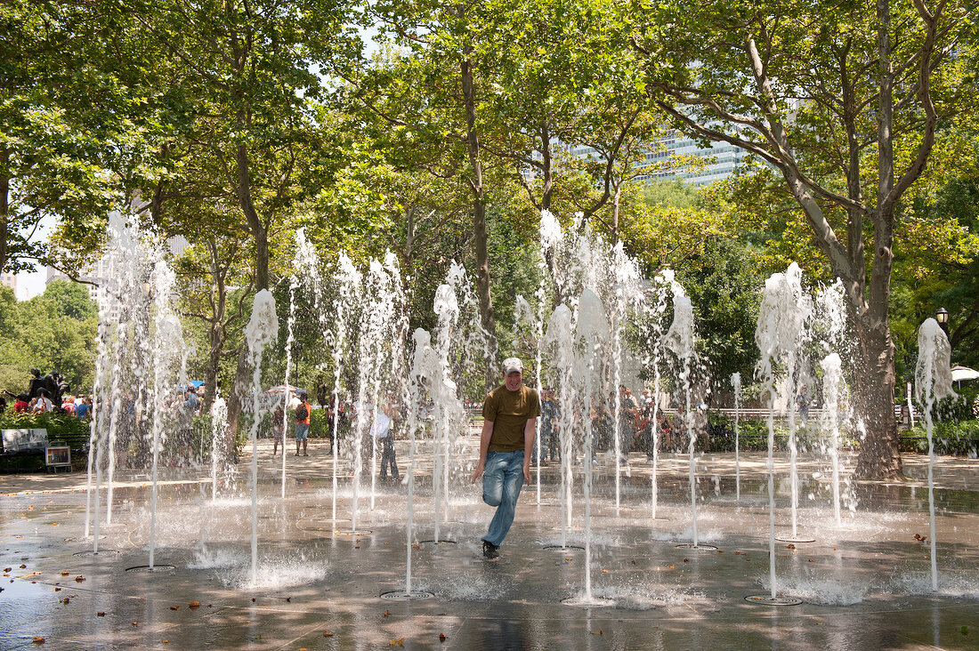 New York: Erfrischung im Battery Park
