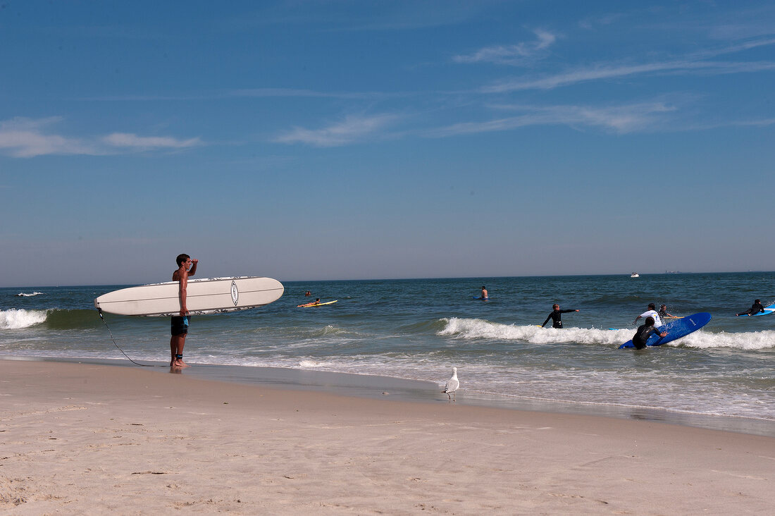 New York-Surfen am Long Island Beach