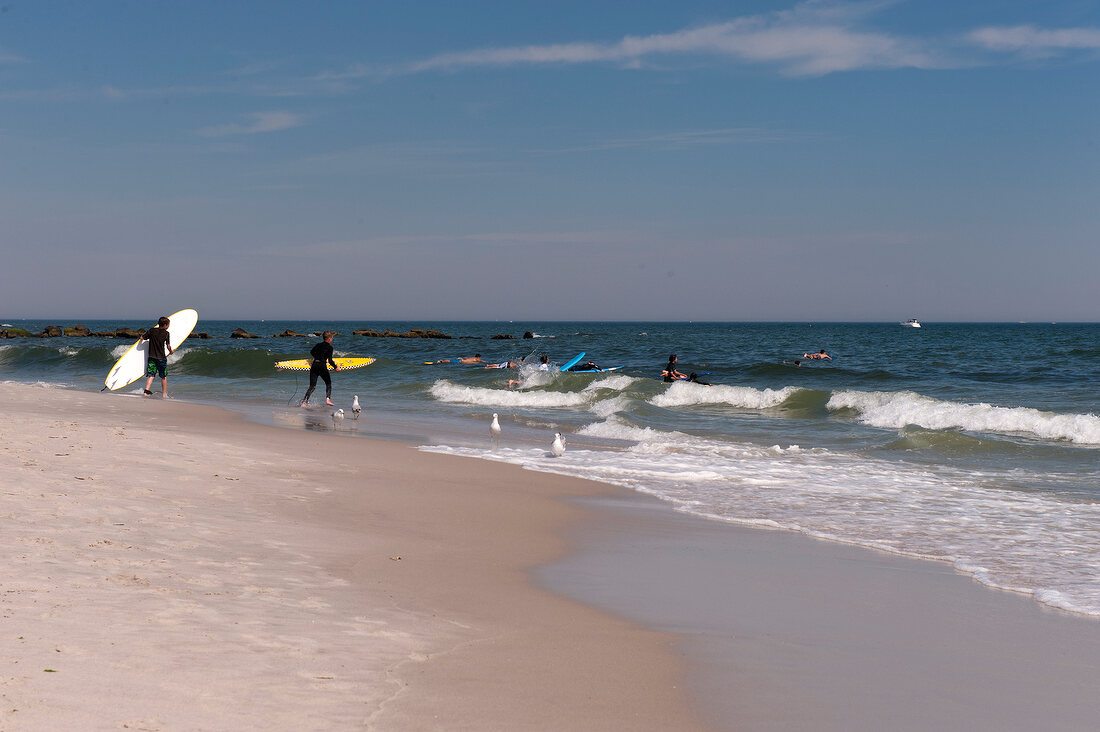 New York-Surfen am Long Island Beach