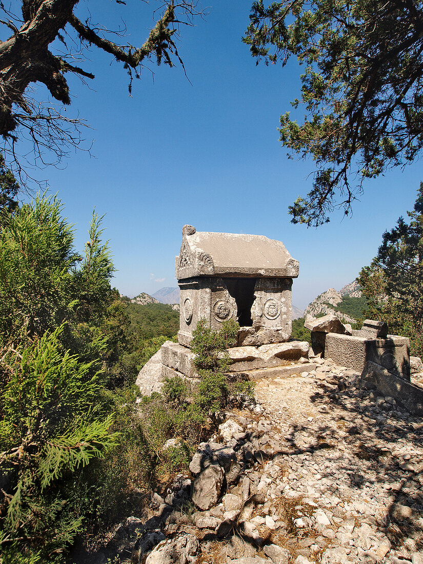 Ruins of Tomb at Termessos in Antalya Province, Turkey