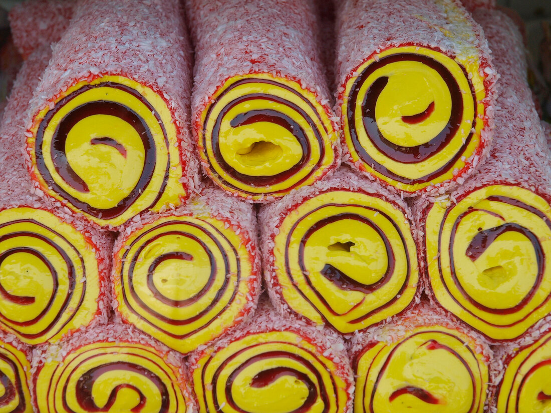 Close-up of Turkish sweets