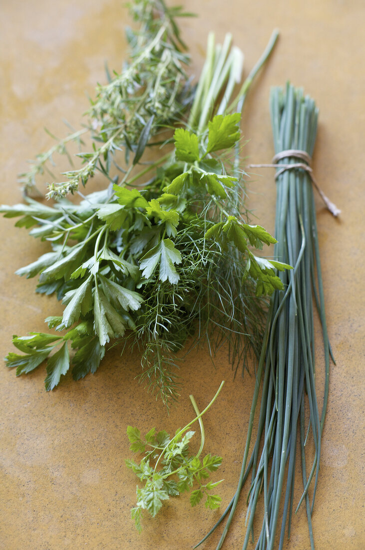 Close-up of bunches of native herbs