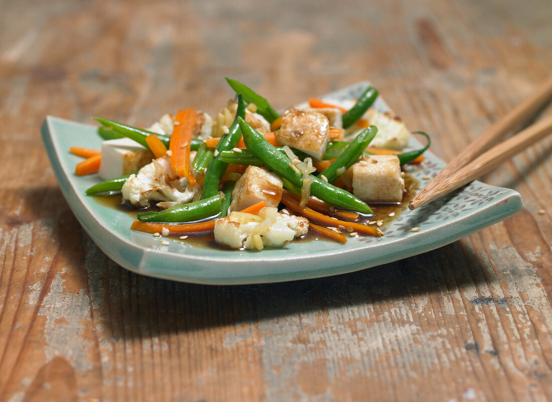 ich koch mir was. Gemüsepfanne mit Sesamtofu