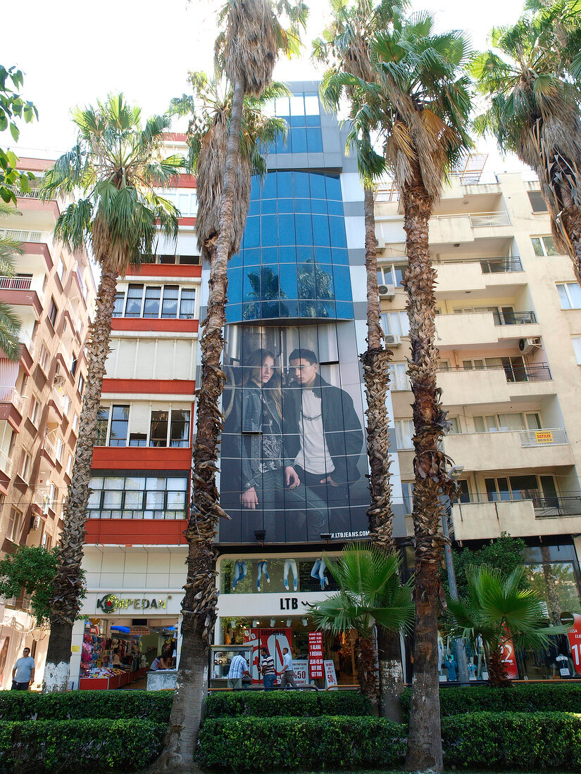 View of building at Ataturk Caddesi street at Antalya, Turkey
