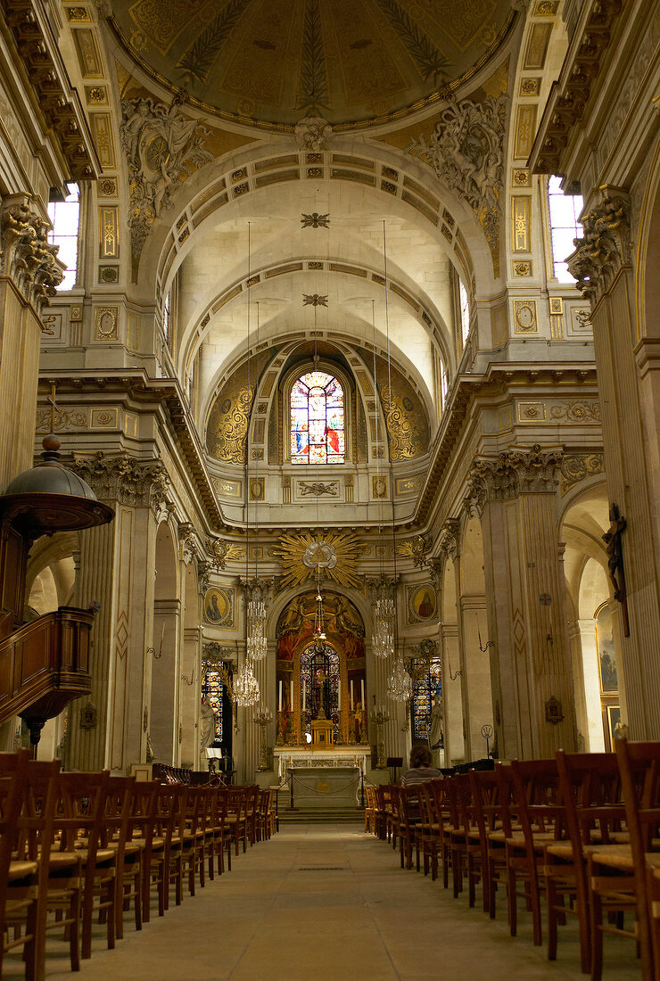 Interior of Saint-Paul-Saint-Louis Church, Paris, France