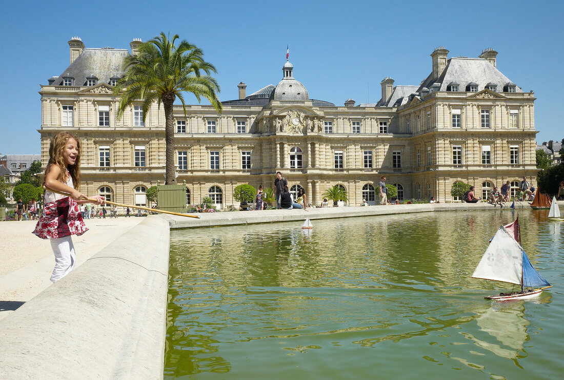 View of Luxembourg Palace in Paris, France