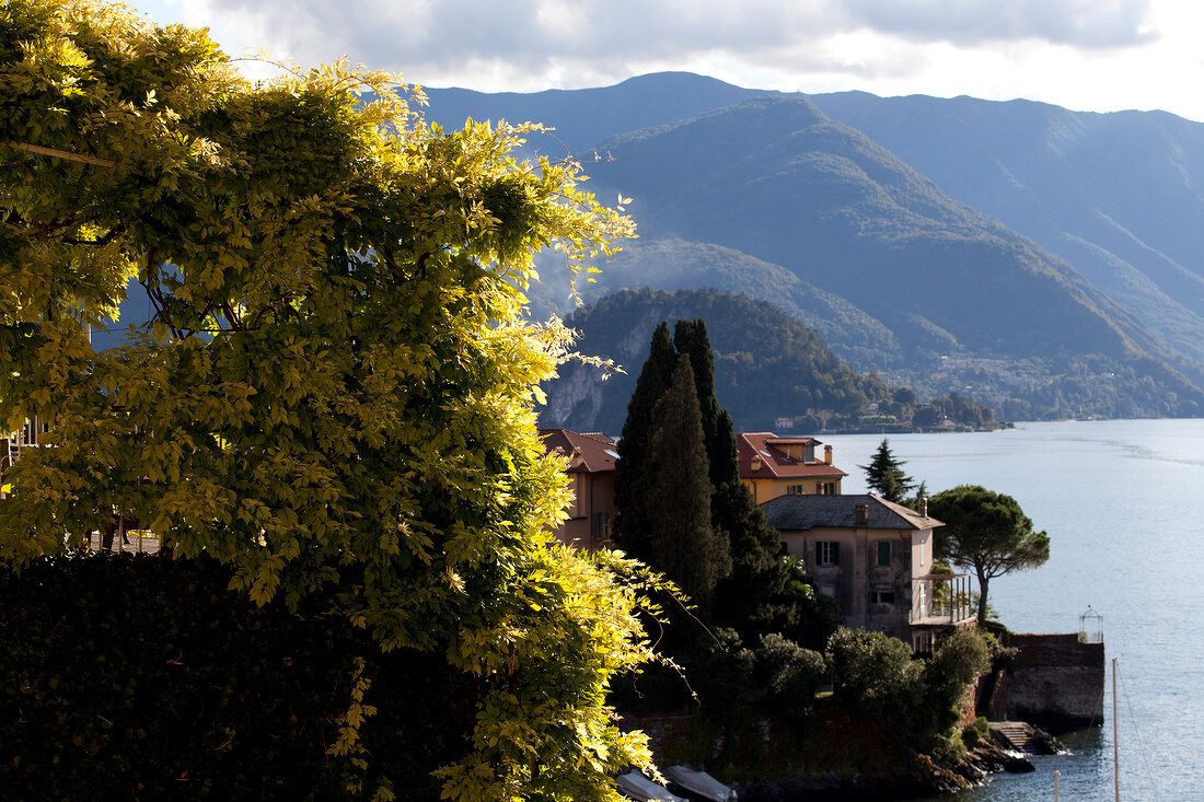 View of city from Varenna, Lake Como, Italy