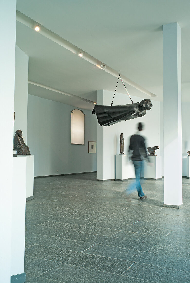 Classic modernism hanging sculpture in gallery at Baltic Sea Coast, Fehmarn, Germany