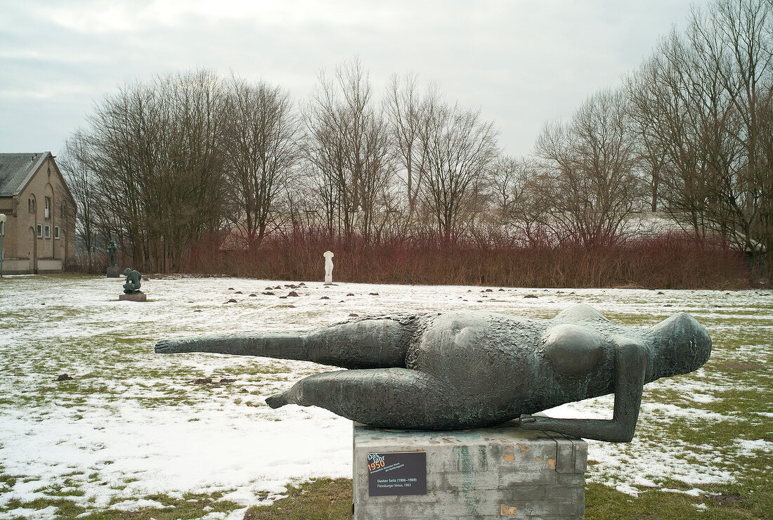 View of Gottorp Castle Sculpture Flensburg Venus, Baltic Sea Coast