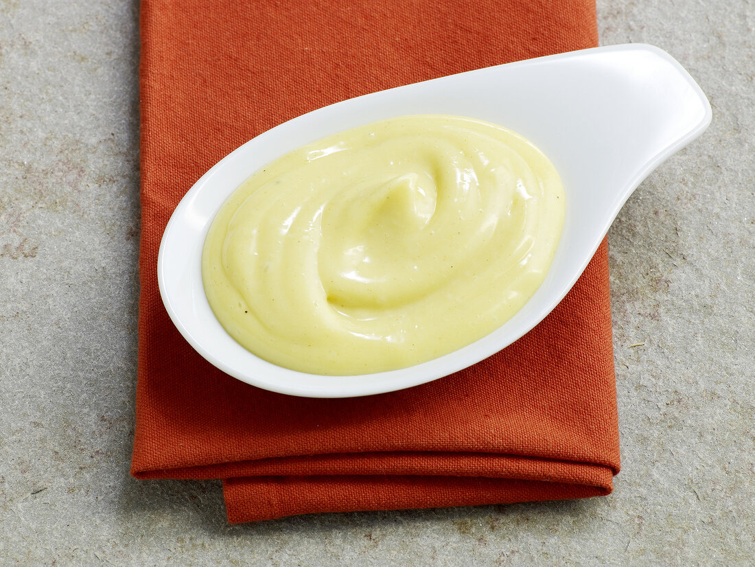 Mayonnaise in serving dish