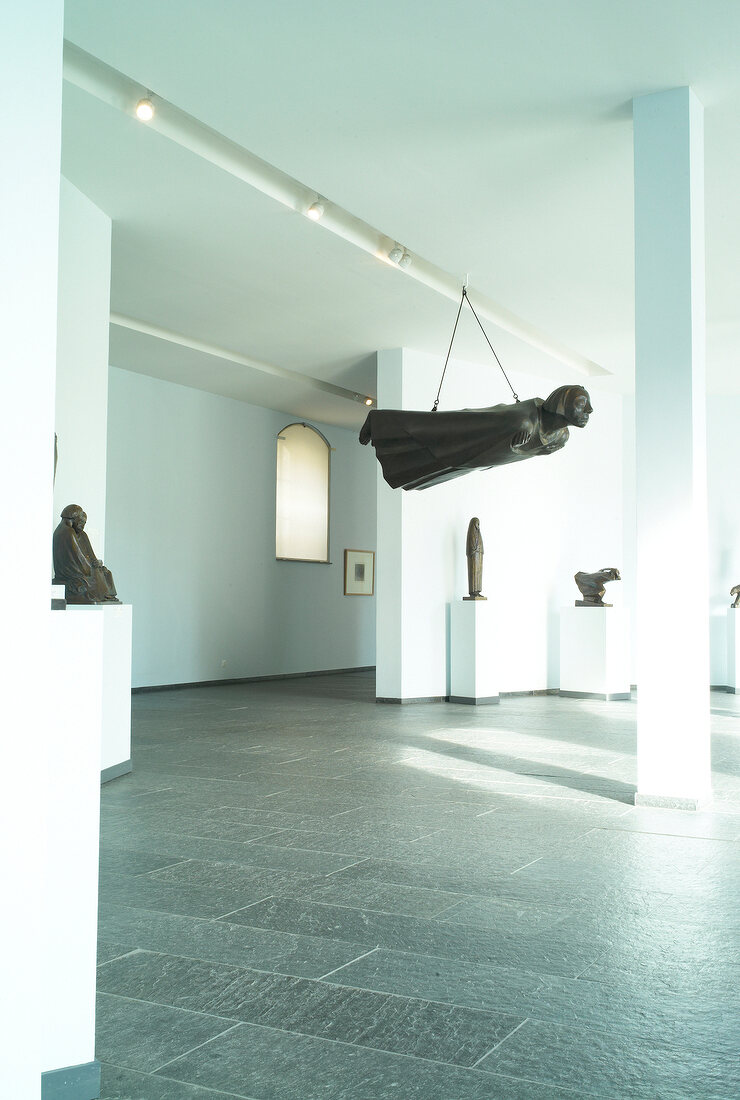 Classic modernism hanging sculpture in gallery at Baltic Sea Coast, Fehmarn, Germany