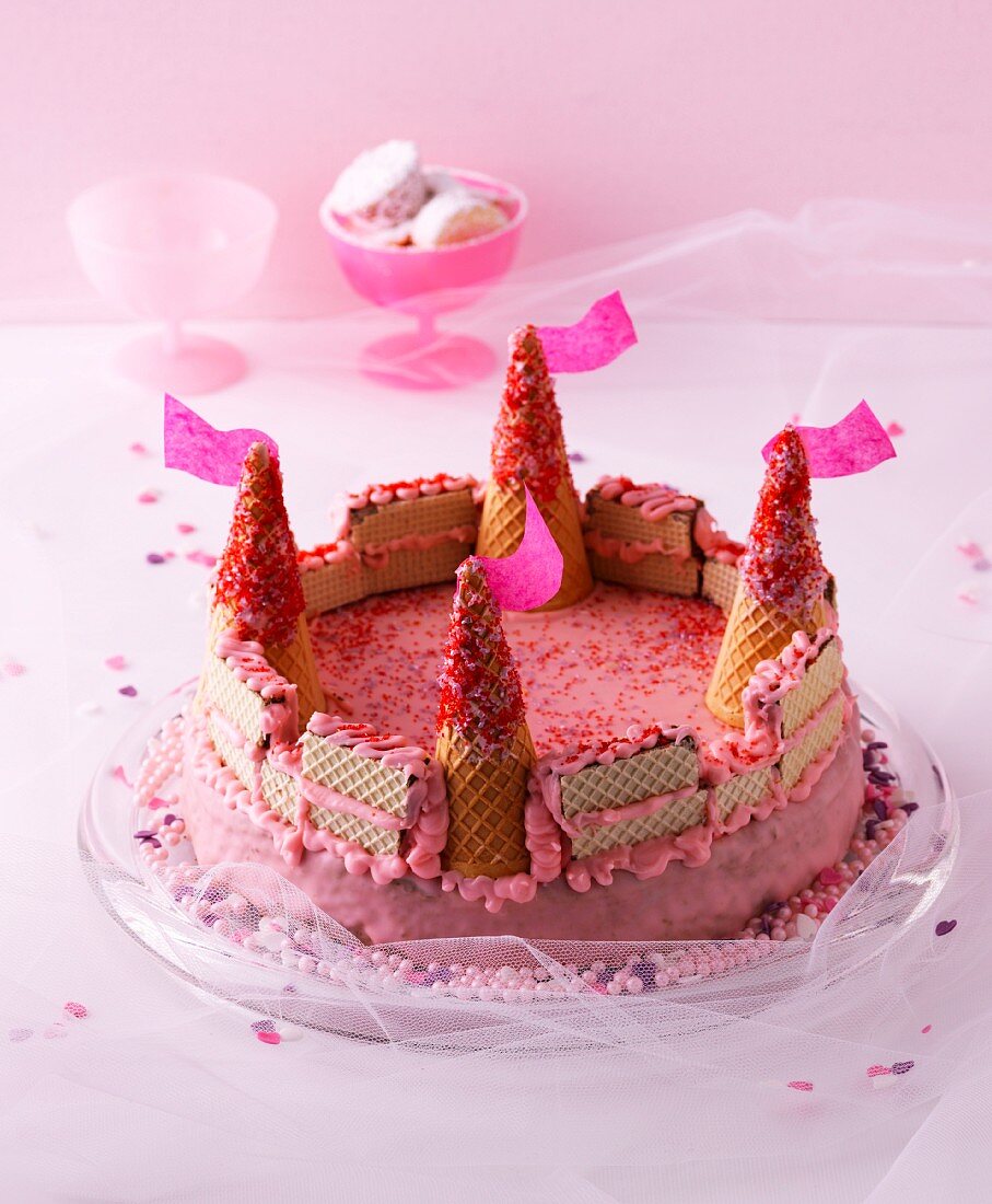 Baking for children: a royal castle nut cake