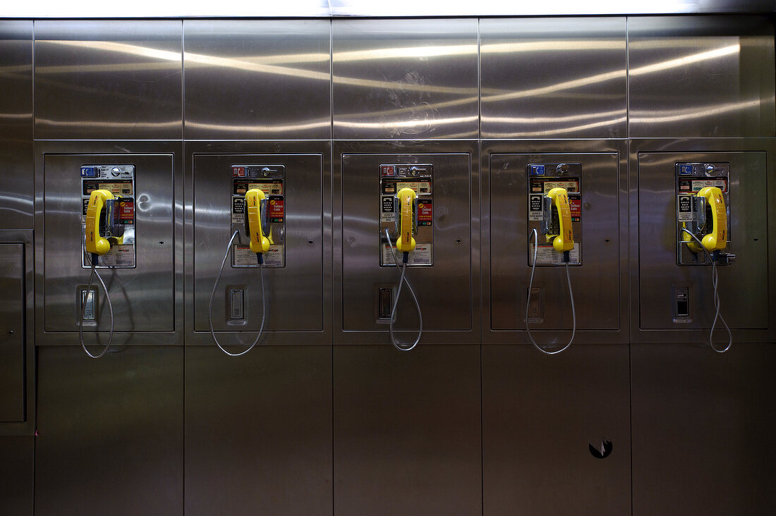 Public phones at Grand Central Terminal in New York, USA