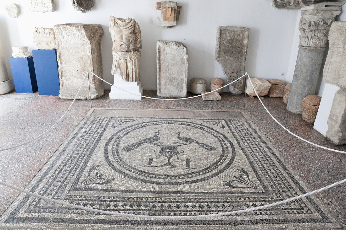 Kroatien: Pula, Archäologisches Museum, Mosaikboden