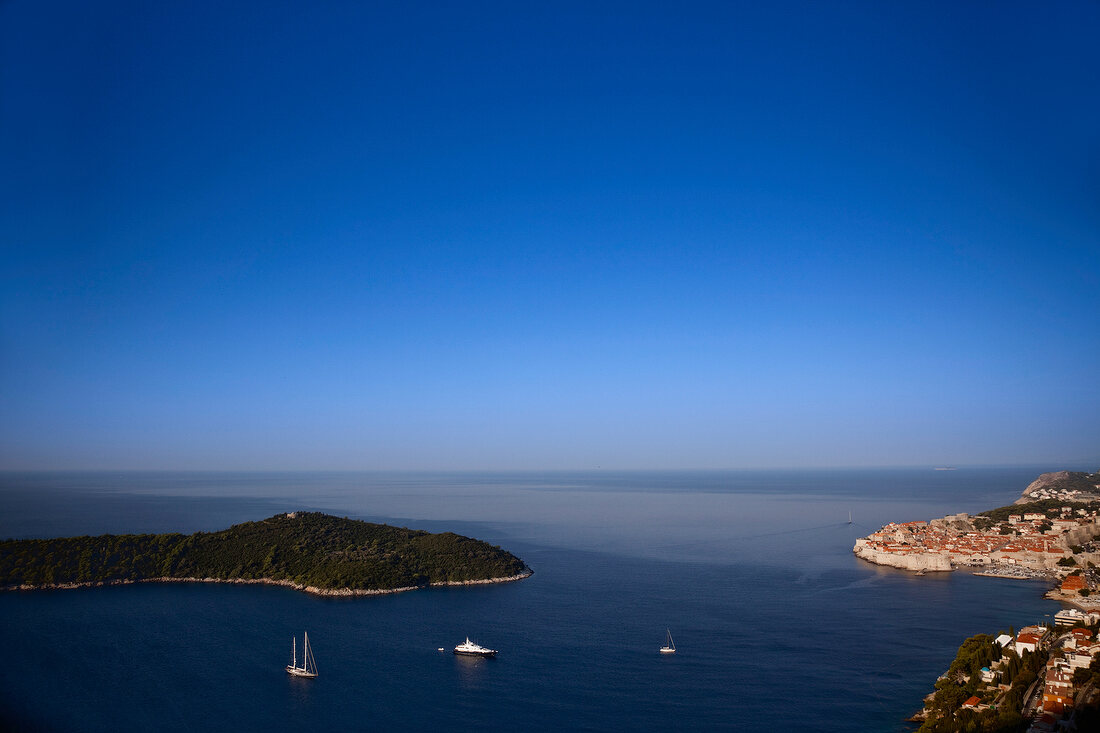 View of Adriatic Sea in Dalmatia, Dubrovnik, Croatia