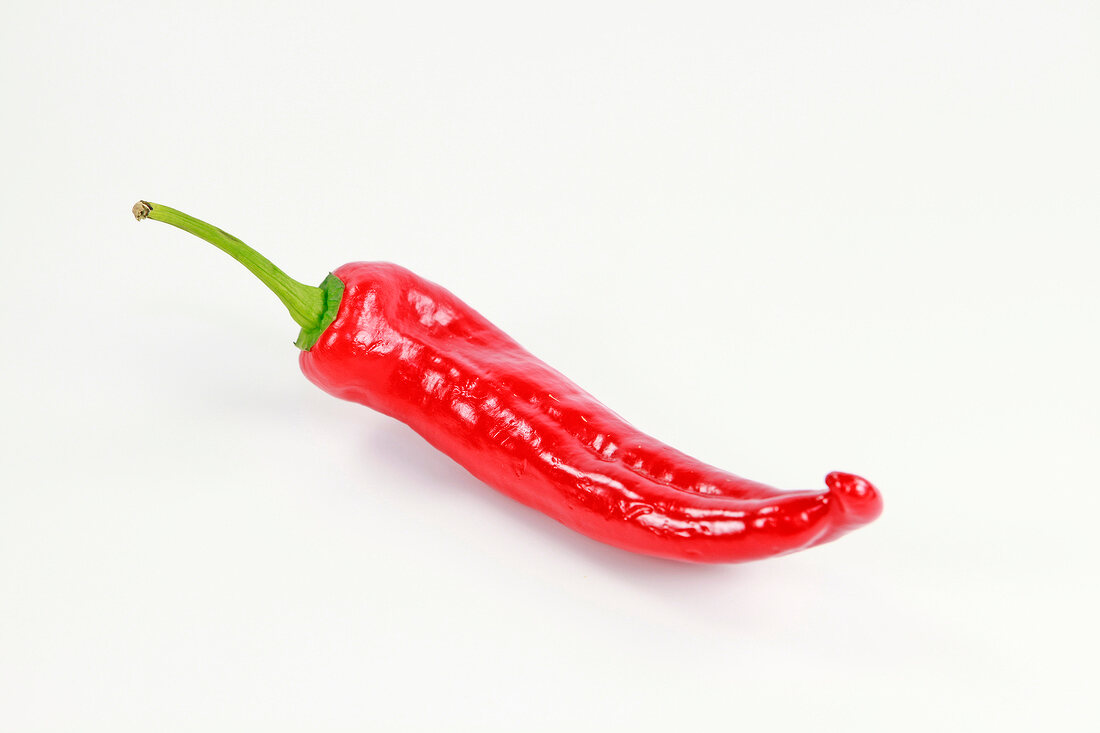 Red chilli pepper on white background