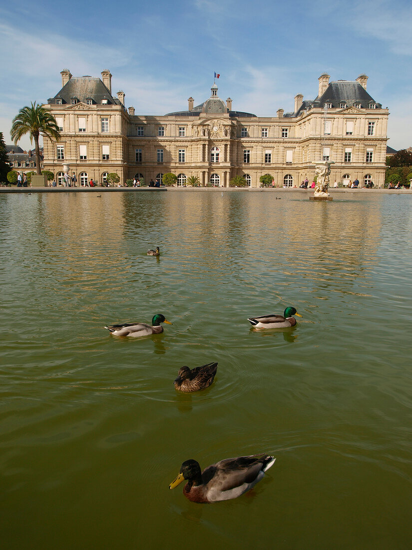 View of Jardin du Luxembourg in Paris, France