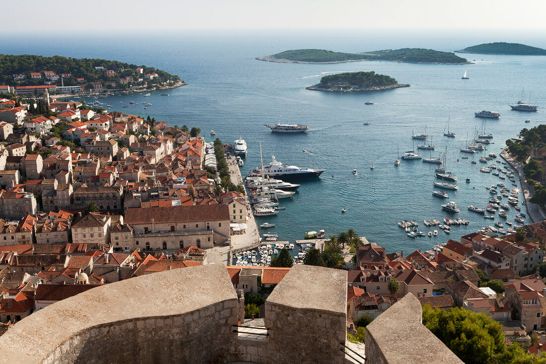 View of Hvar coast in Croatia