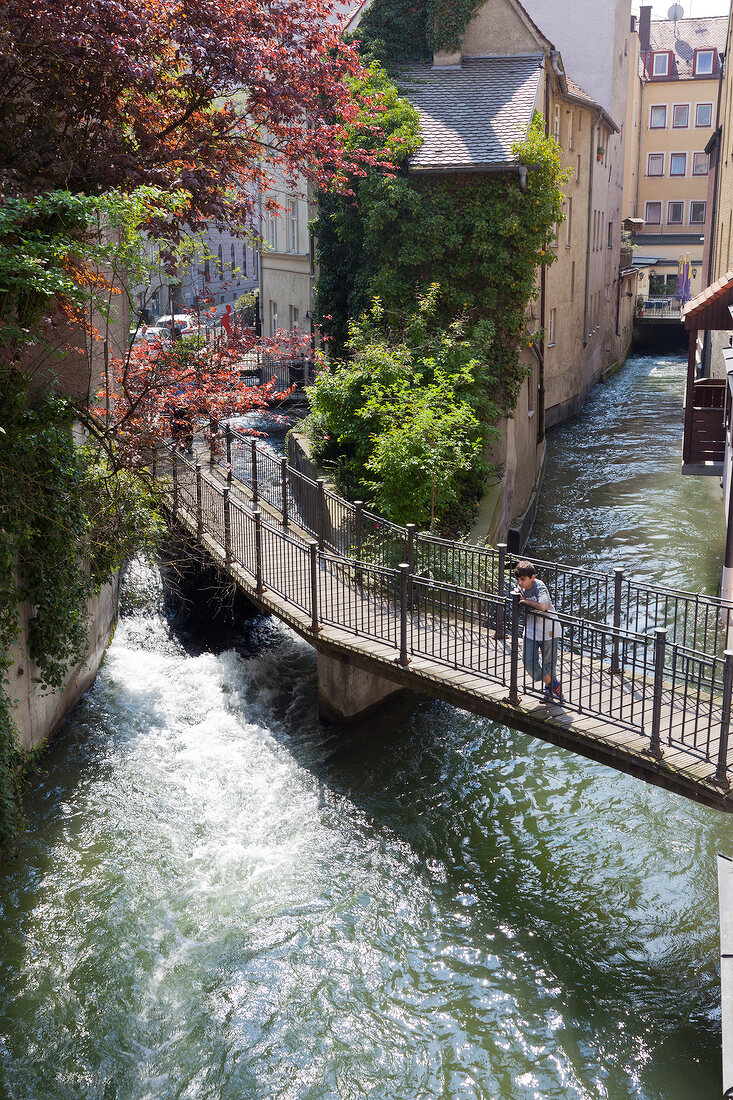 Augsburg: Bayern, Lechviertel, Auf dem Rain, Brechthaus, Schwaben