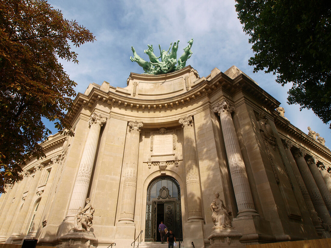 Facade of Grand Palais Museum in Paris, France