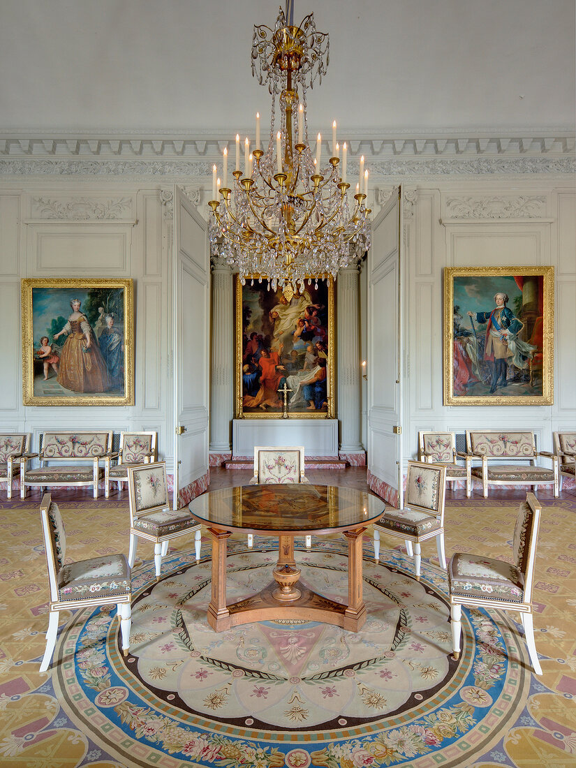 Living room of Versailles Palace in France