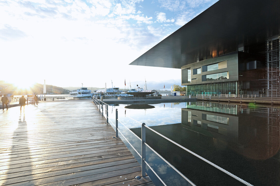View of Culture and Covention Center, Lake Lucerne, Lucerne, Switzerland