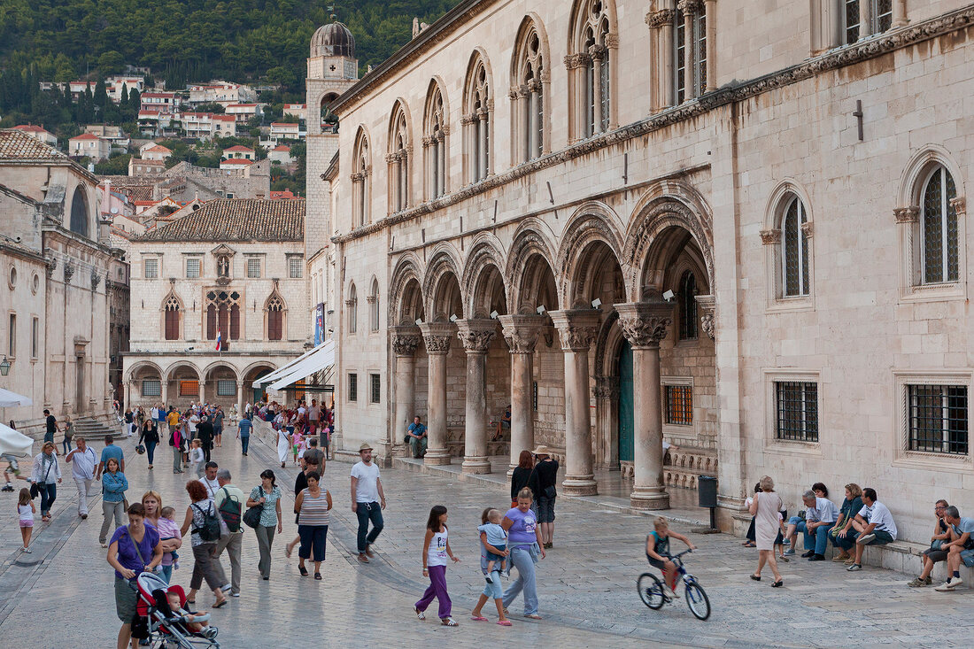 View of people at Dubrovnik Rector's Palace, Croatia