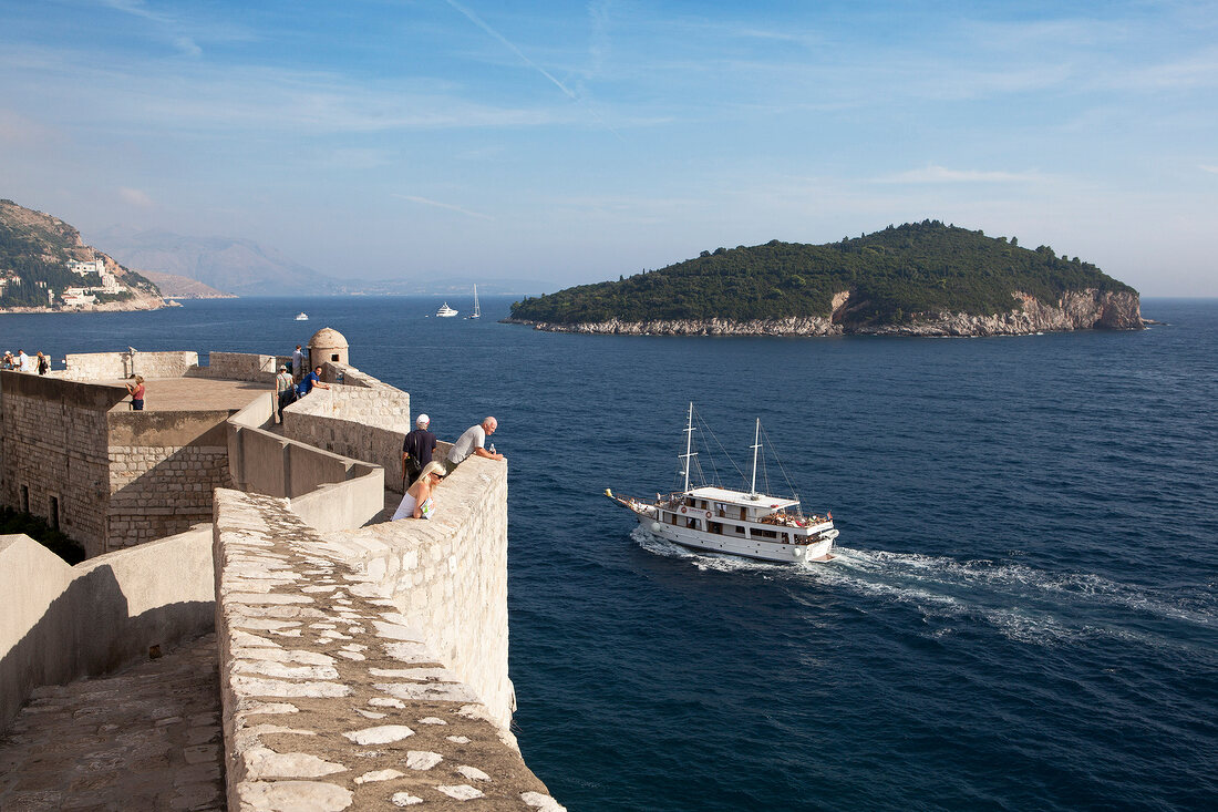 Kroatien: Dubrovnik, Blick auf die Insel Lokrum