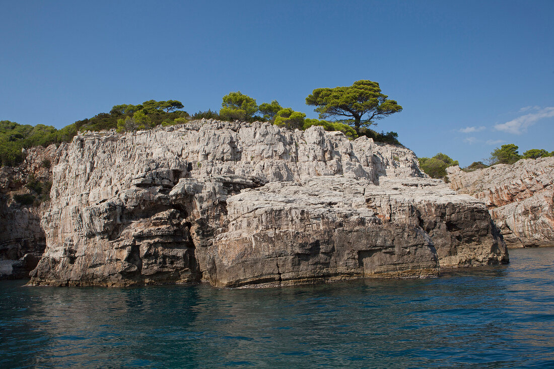 Dubrovnik coast of Lokrum island in Croatia
