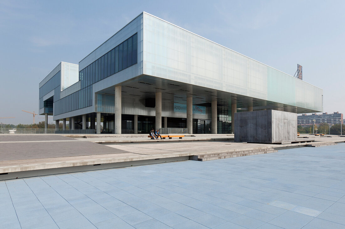 View of Museum of Contemporary Art in Zagreb, Croatia 