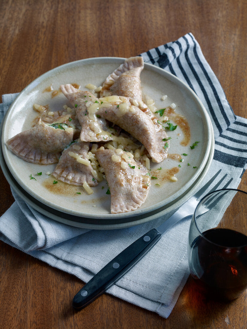 Ravioli on plate