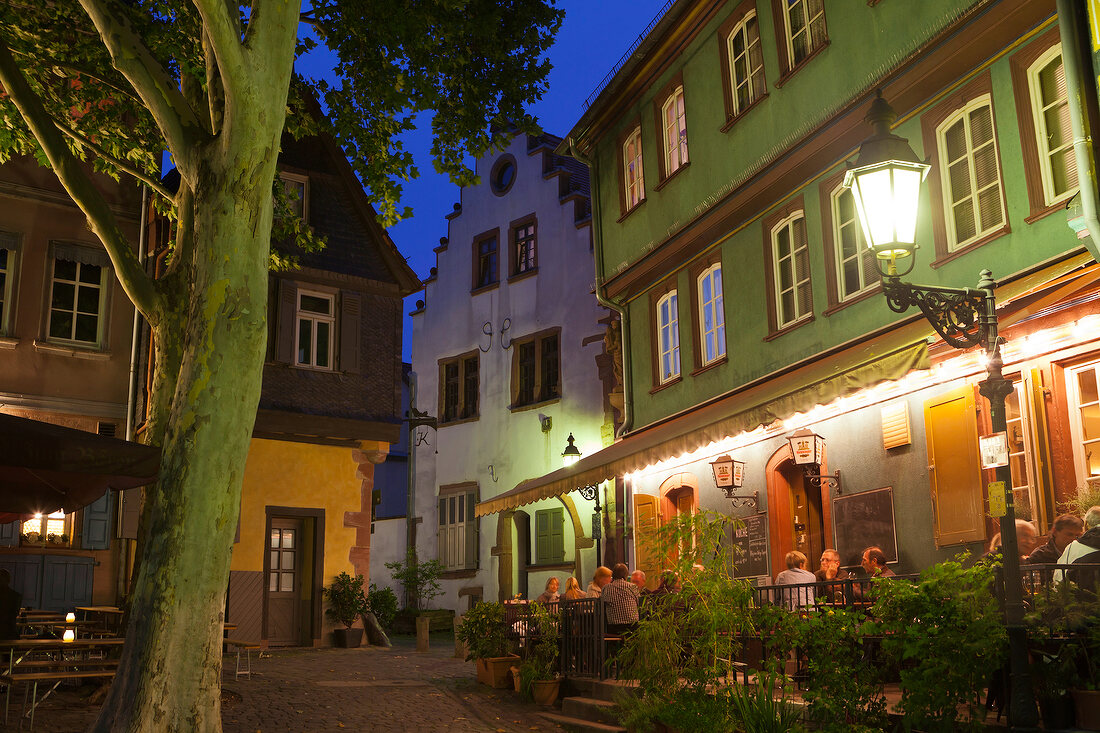 View of castle square in Frankfurt, Hesse, Germany