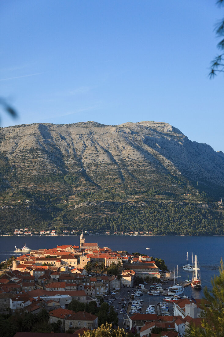 Port of Korcula island in Croatia