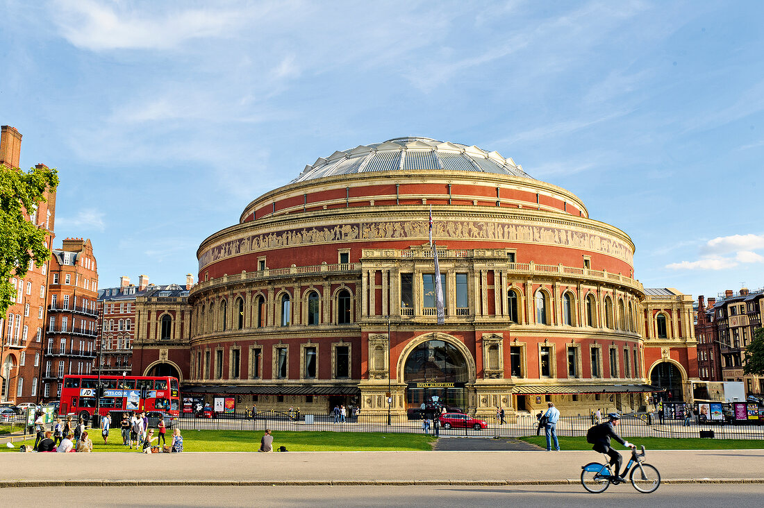 Facade of Royal Albert Hall in Kensington, London, UK