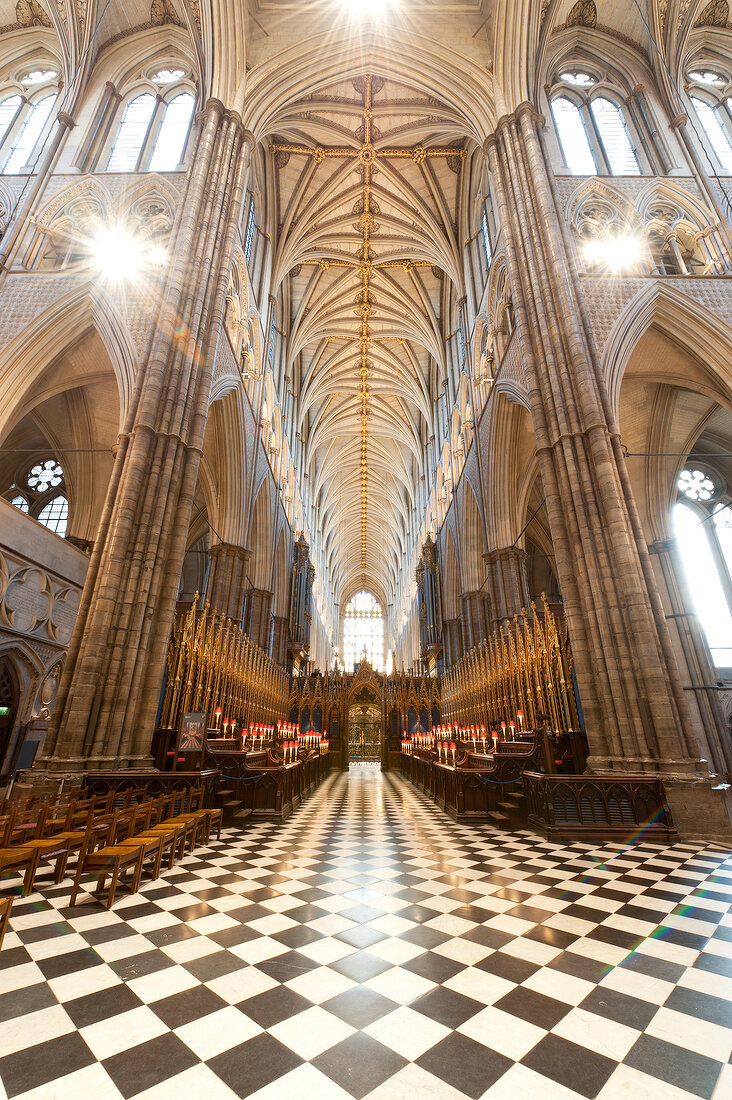 Interior of Westminster Abbey, London, UK