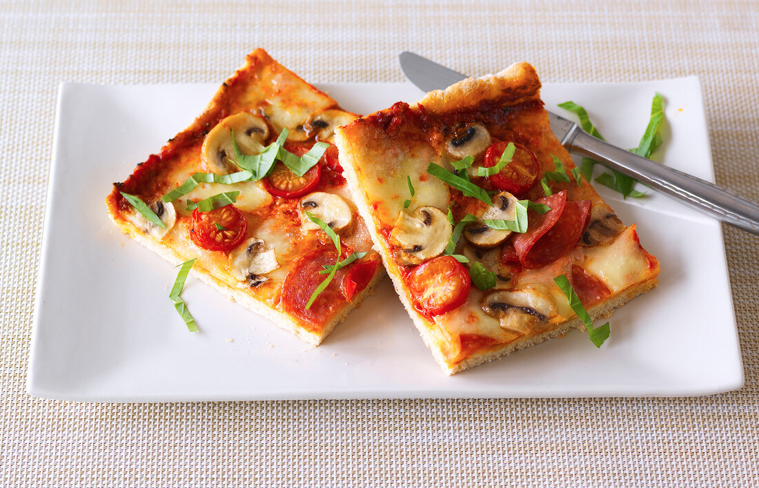 Anti-Krebs, Pizza Salami mit Gemüse