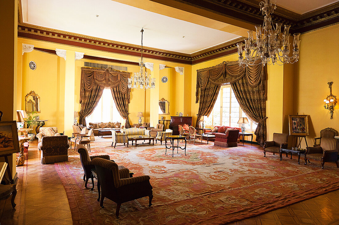 Victorian lounge in Sofitel Winter Palace Hotel, Luxor, Egypt