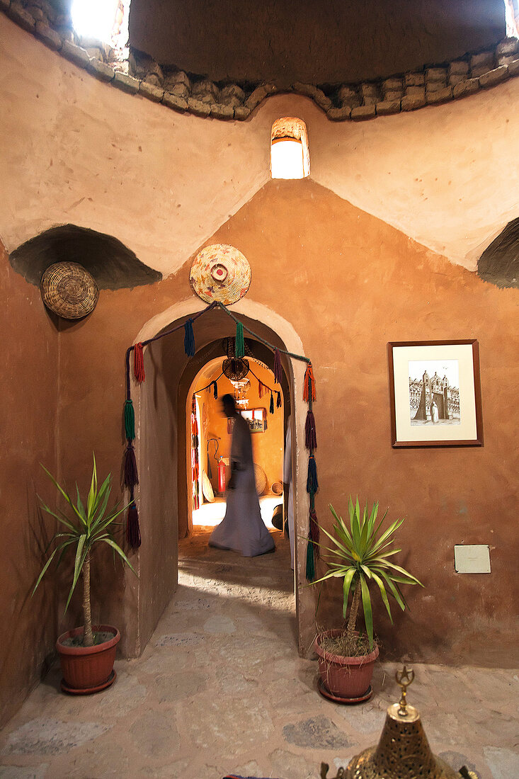 Ägypten, Abu Simbel, Eskaleh Nubian Lodge, Eingang