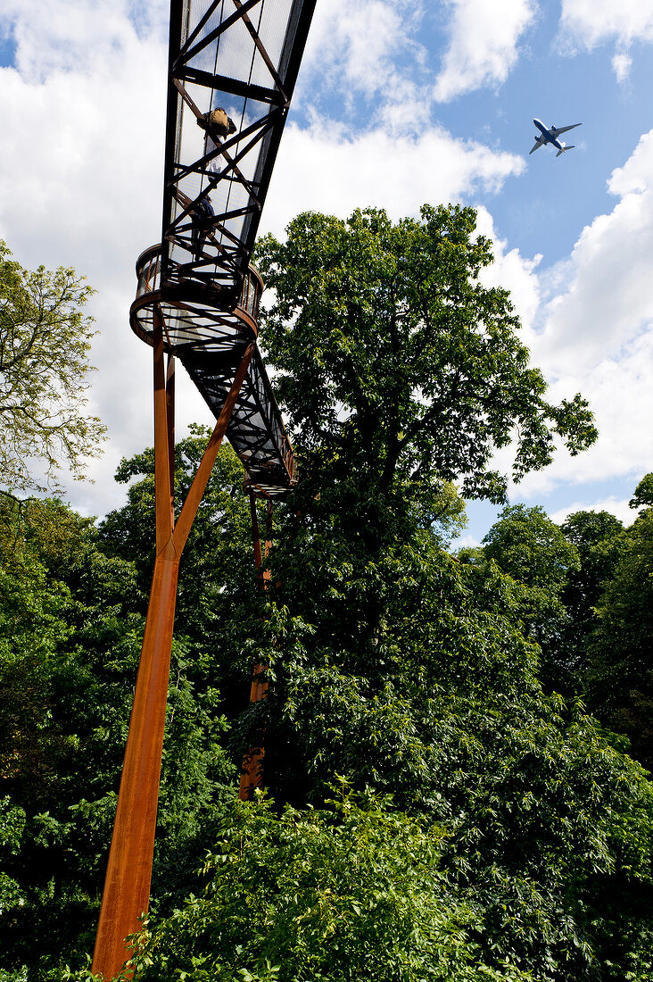 View of Treetop walk in Kew Gardens, London, England, UK