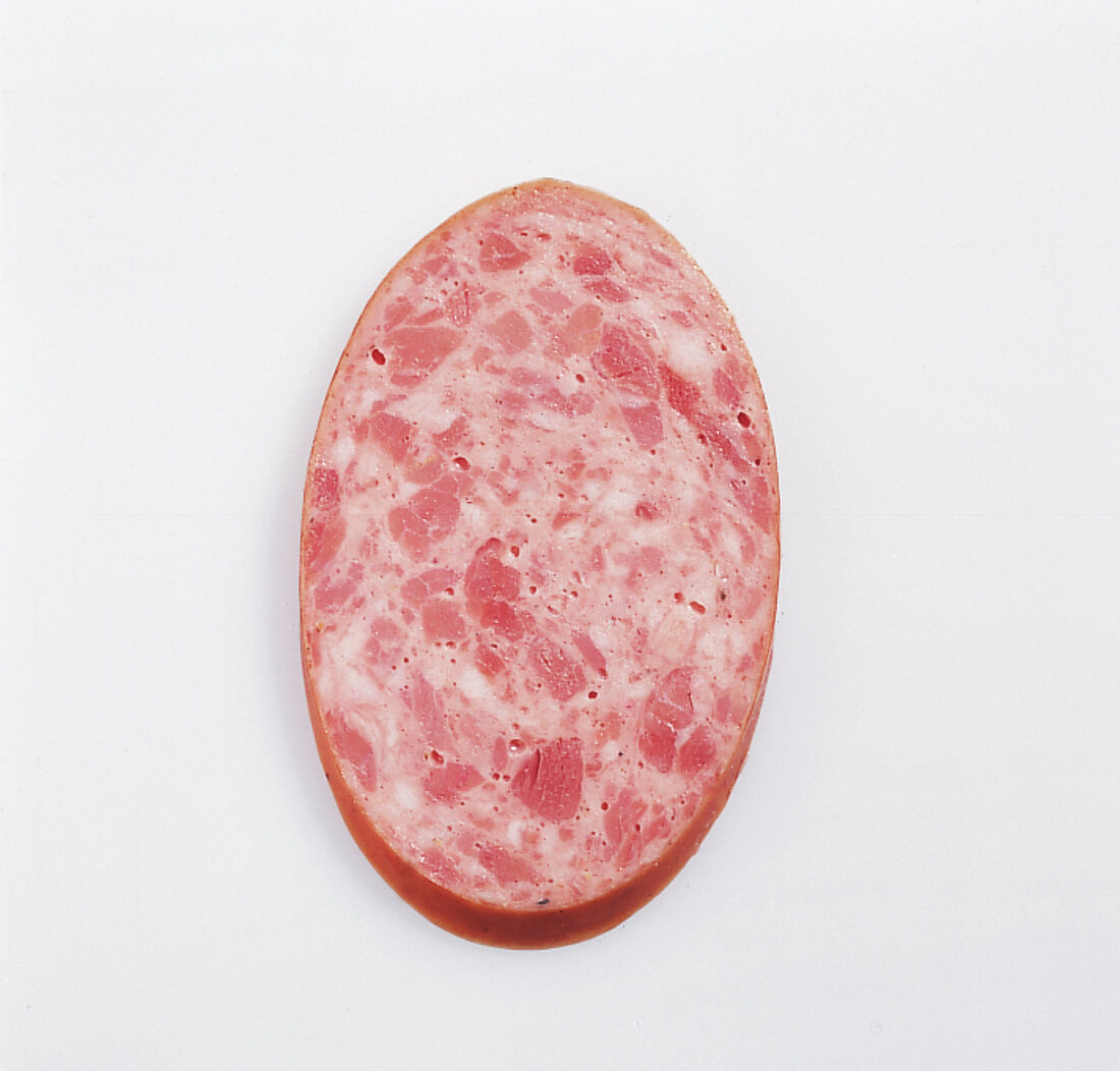 Food, Saucisson De L´Ail aus dem Elsass, Aufschnitt, Freisteller