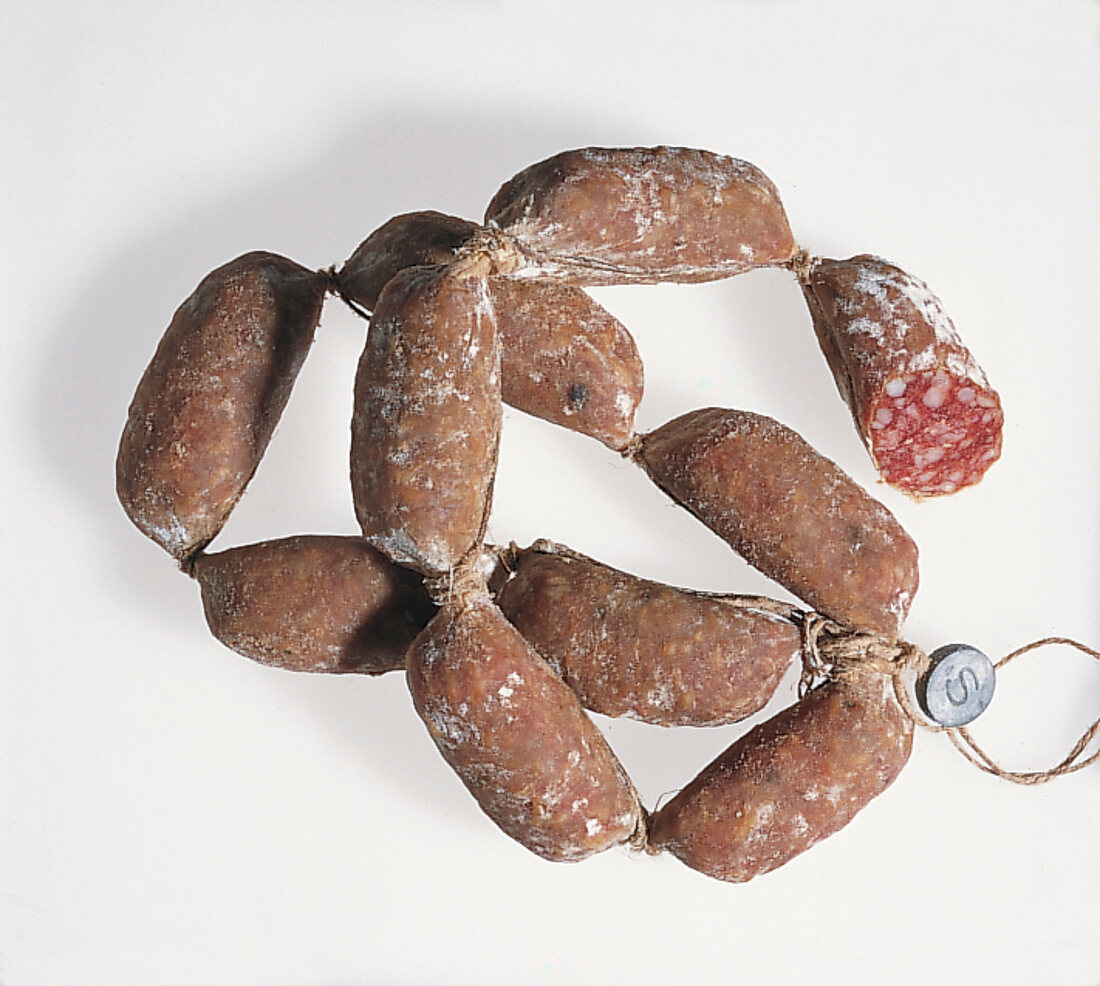 Food, Sucuk, Salame Mignon Di Maiale aus Italien, Freisteller