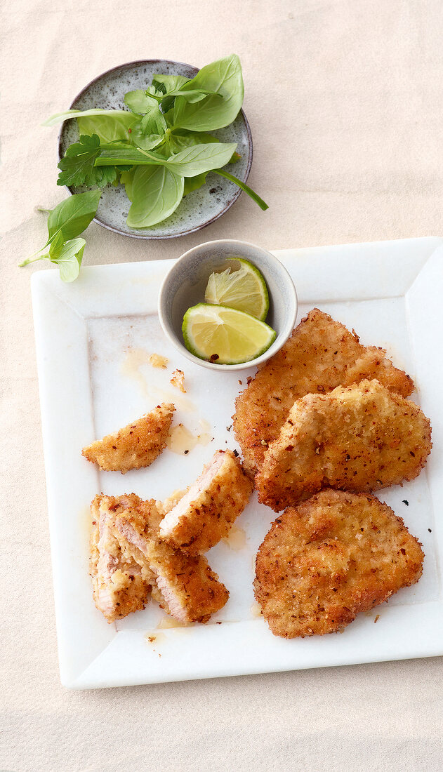 Fleisch, Kalbsschnitzel mit asiatischen Aromen