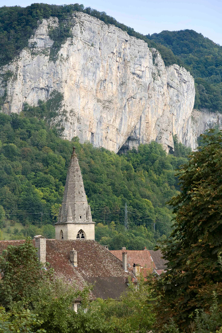 View of Church in Mouthier-Haute-Pierre, Franche-Comte