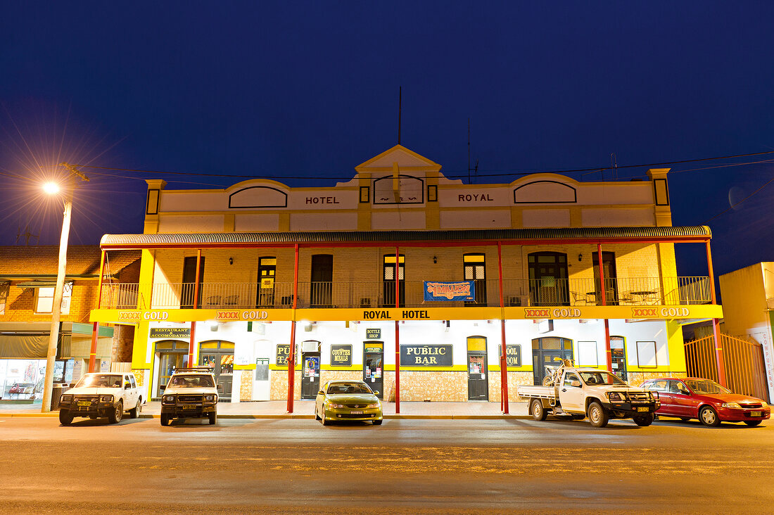 Facade of Royal Hotel in Coonabarabran, New South Wales, Australia