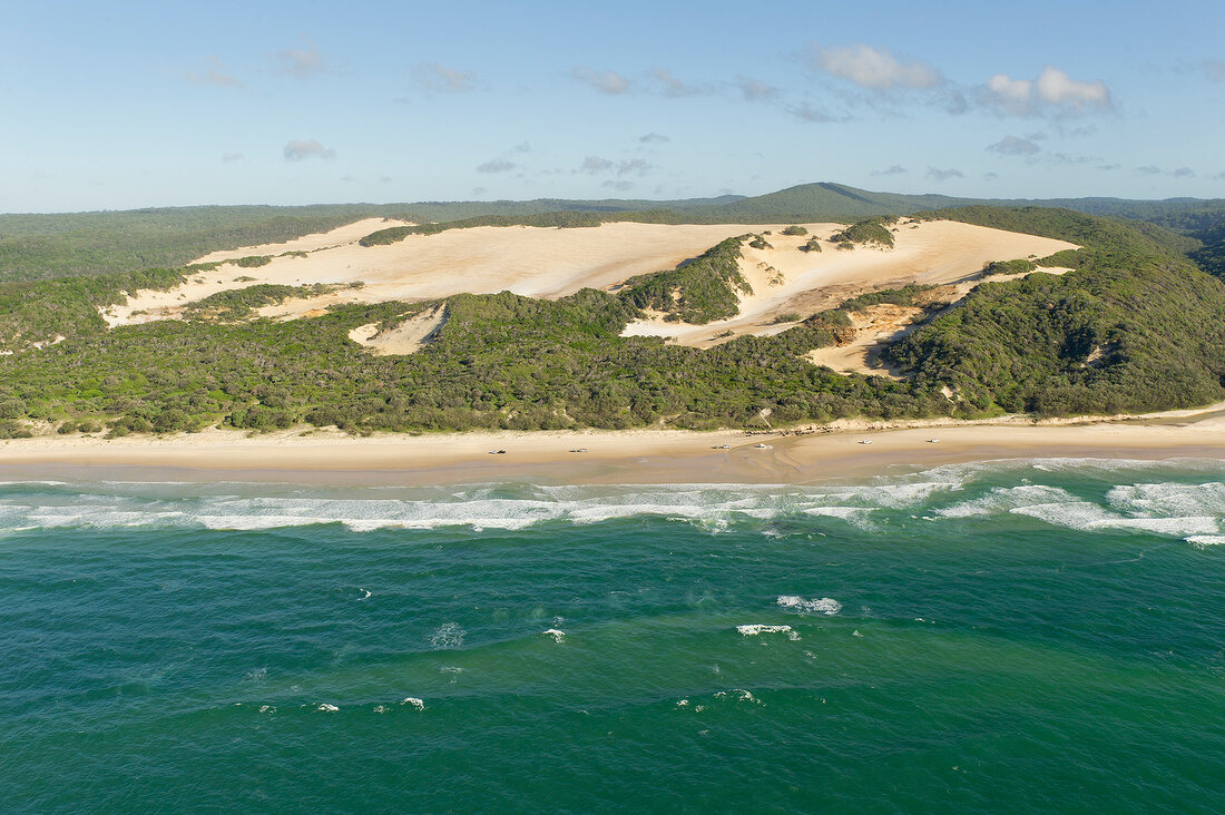 View of Fraser Island in Queensland, Australia, Aerial view