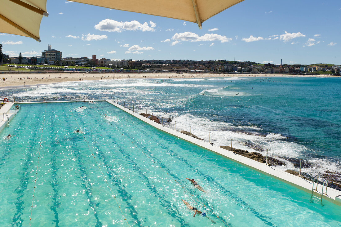 View of Iceberg pool next to Bondi beach in Sydney, New South Wales, Australia